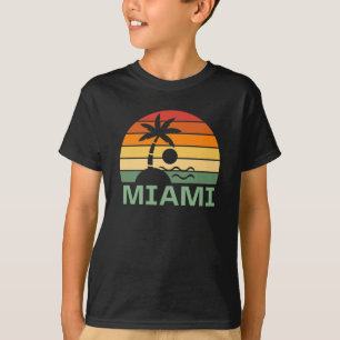 T-shirt Miami Florida Vintage Palm Trees Summer Beach