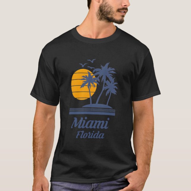 T-shirt Miami Floride Fl City State Beach Souvenir tourist (Devant)