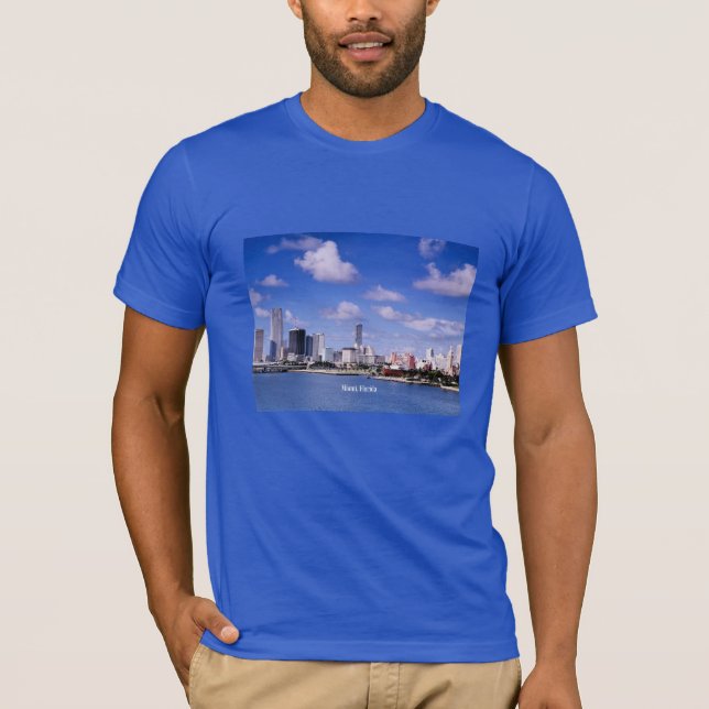 T-shirt Miami, Floride Skyline (Devant)