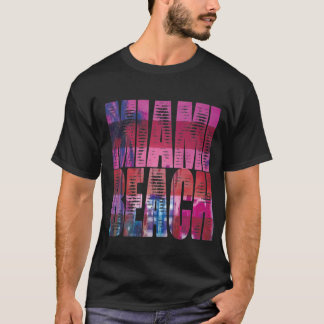 T-shirt Miami night beach fun style