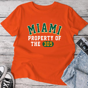 T-shirt Miami propriété du 305 Orange Homme