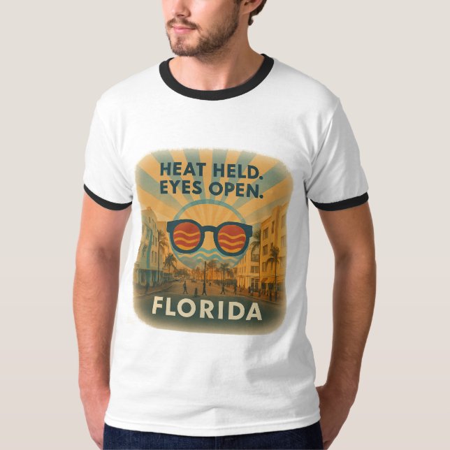 T-shirt Miami Ringer | Retro Claritywear (Devant)