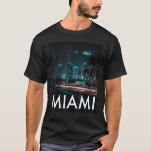 T-shirt Miami Skyline Soirée