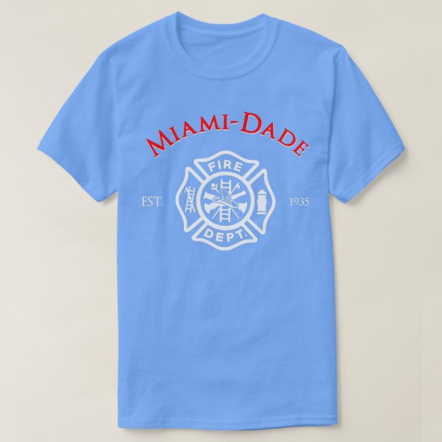 T-shirt MiamiDade Florida Fire Secourt Service Firefight (Design devant)