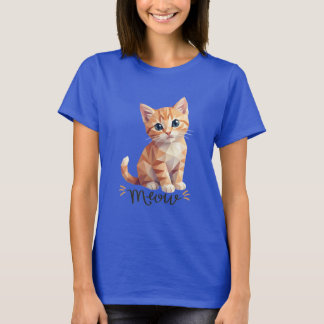 T-shirt Miaou géométrique