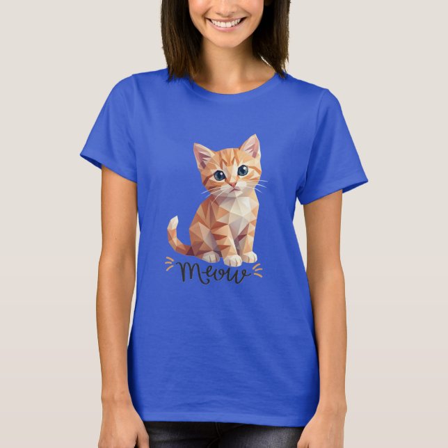 T-shirt Miaou géométrique (Devant)