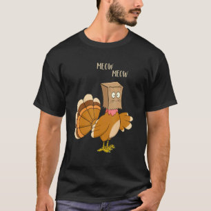 T-shirt Miaou je suis Chat Dinde Sac en Papier Miaou Drôle