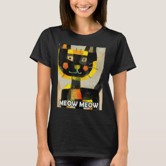 T-shirt Miaou Miaou Chat Mignon Kitty Chat Dans Le Style D