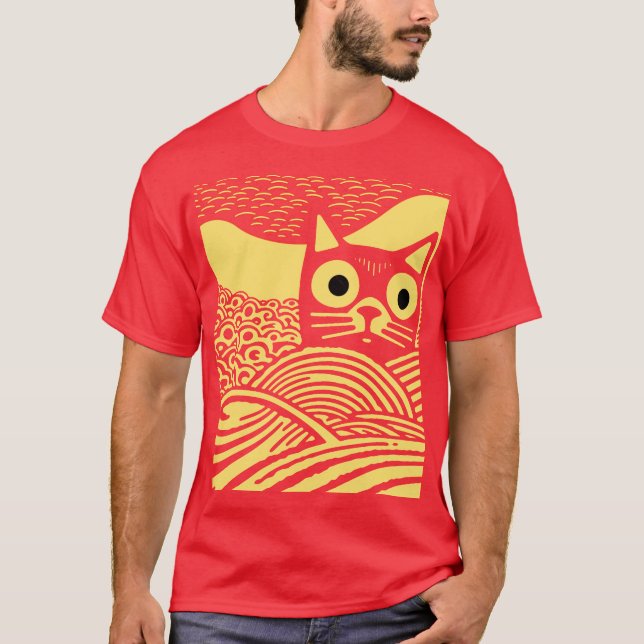 T-shirt Miaou vintage vintage rétro (Devant)