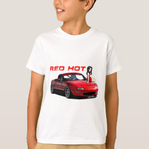 T-shirt Miata MX-5 d'un rouge ardent