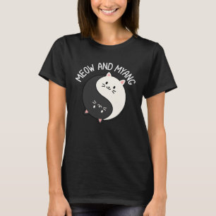 T-shirt Miaulement de chats et chat Yin Yang chinois de My