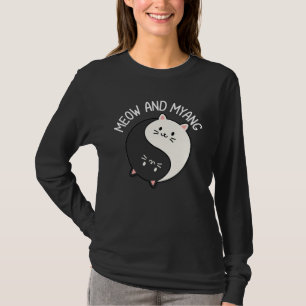 T-shirt Miaulement de chats et chat Yin Yang chinois Myang