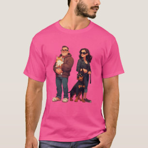 T-shirt Miaulements et Muscles – Papa Chat Drôle et Maman