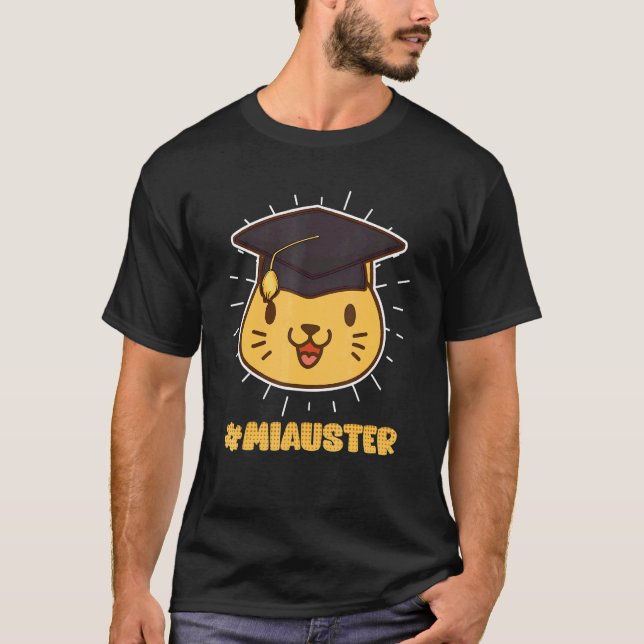 T-shirt Miauster fan de chat maîtrise un master (Devant)
