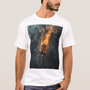 T-shirt Mic en feu