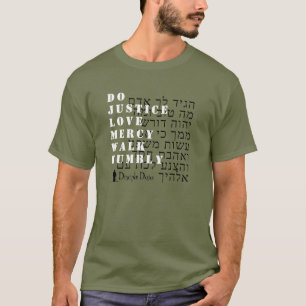 T-shirt Micah 6:8 hébreu