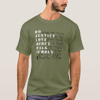 T-shirt Micah 6:8 hébreu