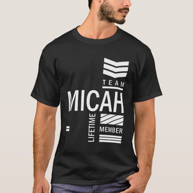 T-shirt Micah Nom personnalisé Cadeau Anniversaire (Devant)