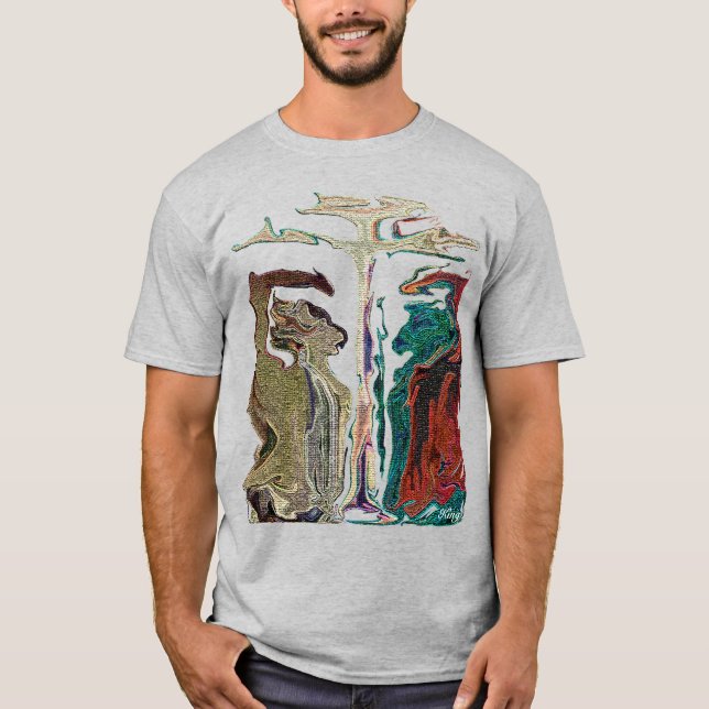 T-shirt "Michael contre Satan" par Michael Crozz (Devant)