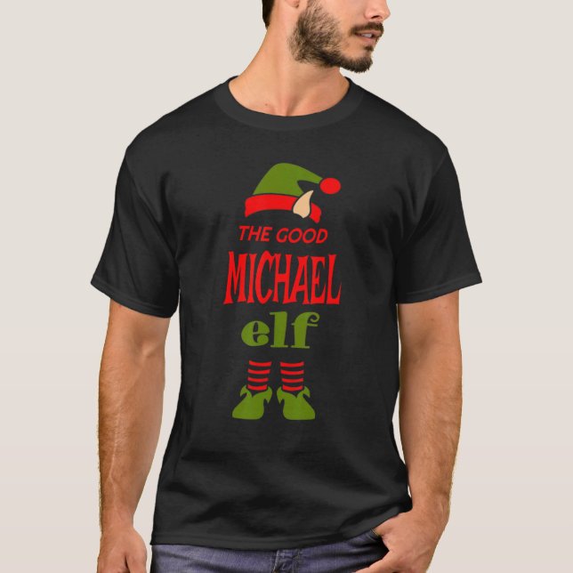 T-shirt MICHAEL Elf Bonne fête de pyjama de correspondance (Devant)