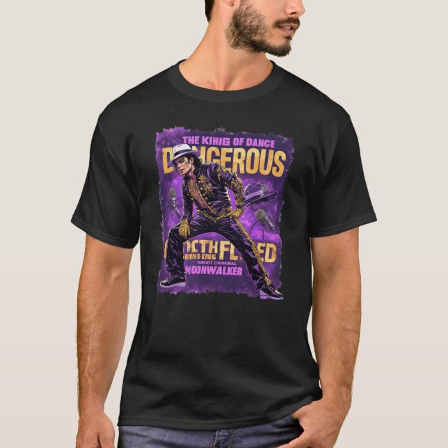 T-shirt Michael Jackson Smooth Criminal Moonwalker | Roi  (Devant)