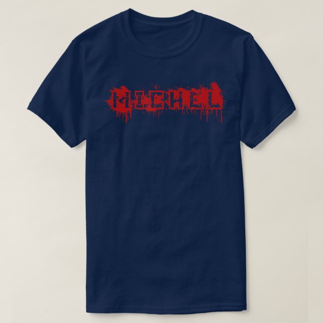 T-shirt Michel  First Name Halloween Costume Personalized  (Design devant)
