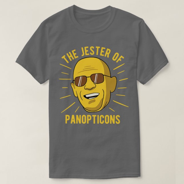 T-shirt Michel Foucault Philosophie Le Jester De Panoptico (Design devant)