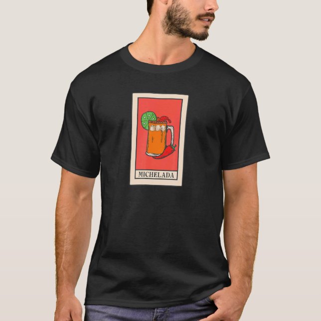 T-shirt Michelada Tarot Card Style Art épicé Cockt mexicai (Devant)