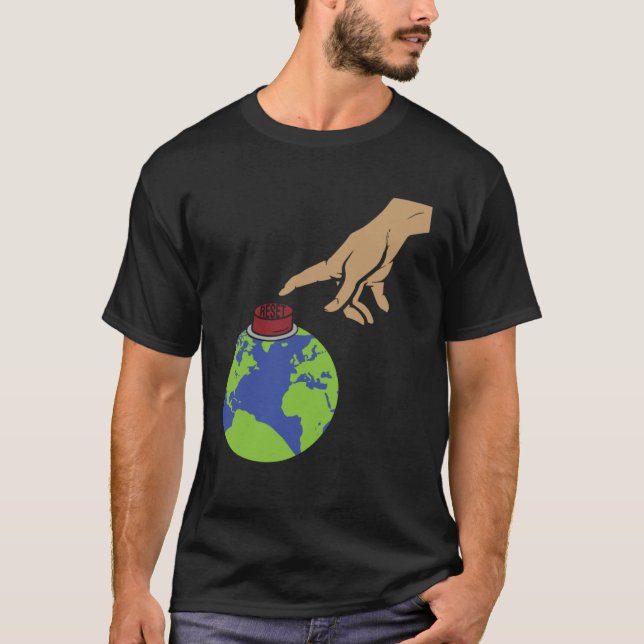 T-shirt MichelAngelo Création d'Adam Earth avec réinitiali (Devant)