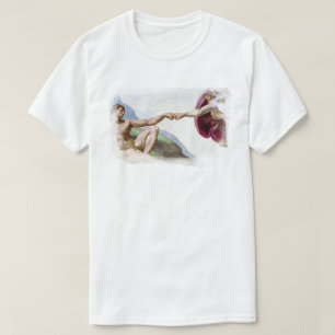 T-shirt Michelangelo Création De L'Homme - Dieu Adam Check