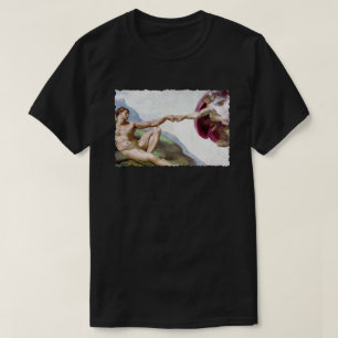 T-shirt Michelangelo Création De L'Homme - Dieu Adam Fist 