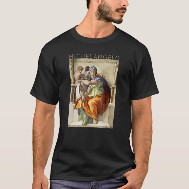 T-shirt Michelangelo Delphic Sibyl Sistine Chapelle Pour A (Devant)