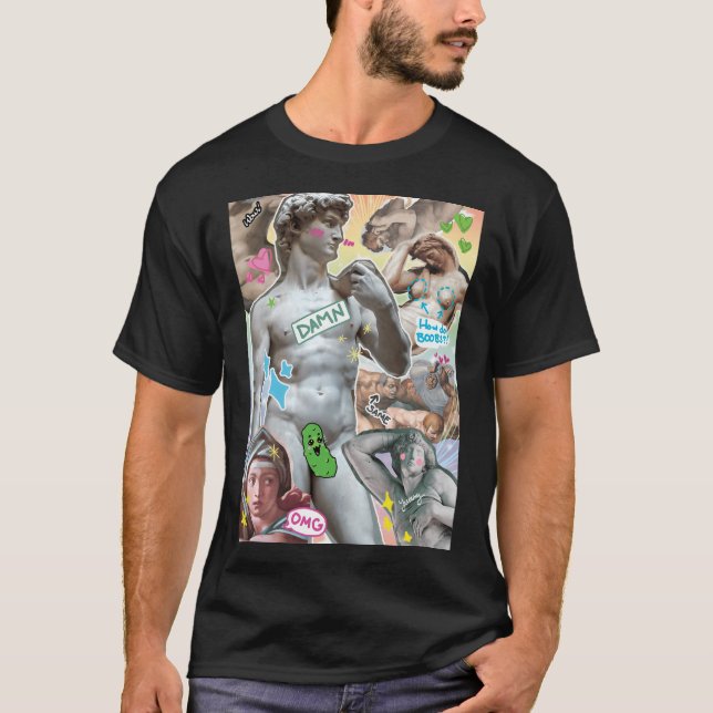 T-shirt Michelangelo était gay (Devant)
