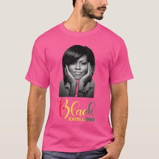 T-shirt Michelle Obama Excellence Noire Histoire Noir Mois