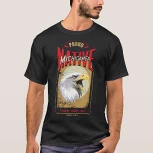 T-shirt Michigamea Native American Eagle Spirit Vintage Ho