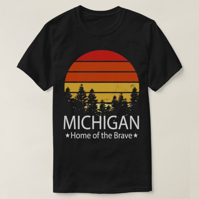 T-shirt Michigan Accueil du brave Michigan State (Design devant)