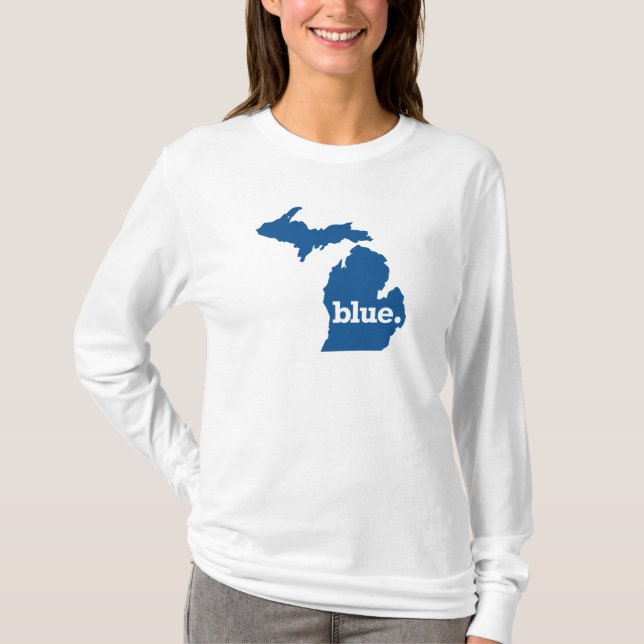 T-SHIRT MICHIGAN BLUE STADE (Devant)