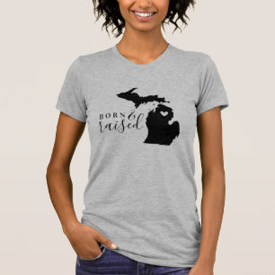 T-shirt Michigan Born and Raised State Tee