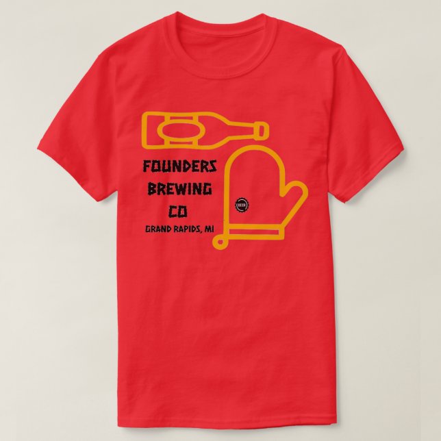 T-shirt Michigan Breweries Fondateurs Breweries Co Grand R (Design devant)