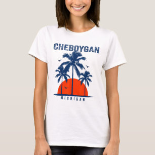 T-shirt Michigan Cheboygan Océan Surfing Surfboarding