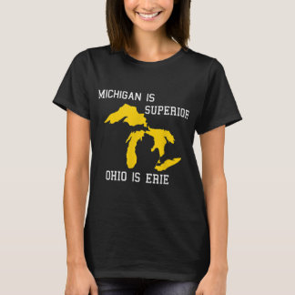 T-shirt Michigan est Supérieur, Ohio est Erie