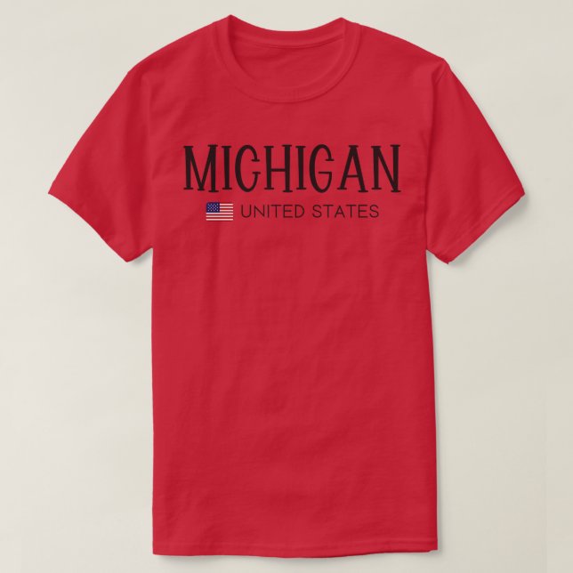 T-shirt Michigan États-Unis (Design devant)