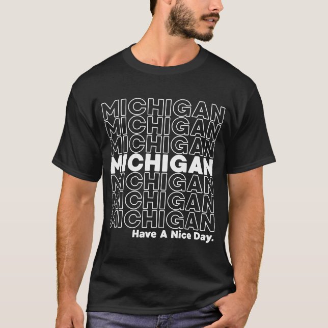 T-shirt Michigan Grocert Merci de sac (Devant)