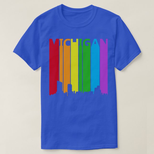 T-shirt Michigan LGBT Gay Pride  (Design devant)