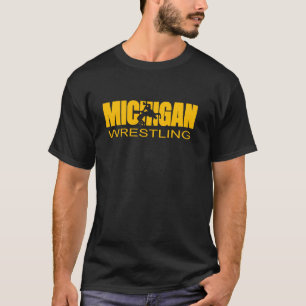T-shirt Michigan Lutte Freestyle Wrestler MI The Wolve