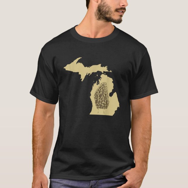 T-shirt Michigan Morel Chasse aux champignons (Devant)