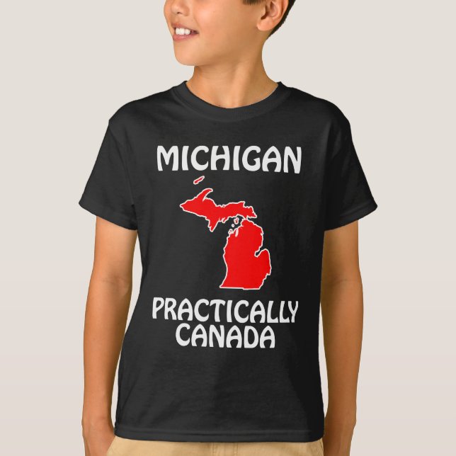 T-shirt Michigan - Pratiquement le Canada (Devant)