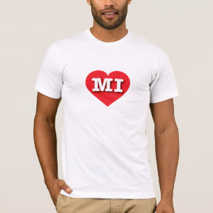 T-shirt MIchigan Red Heart - J'aime MI