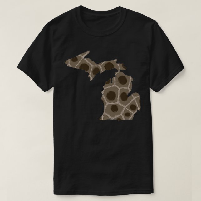 T-shirt Michigan State Petoskey Stone Cutout (Design devant)