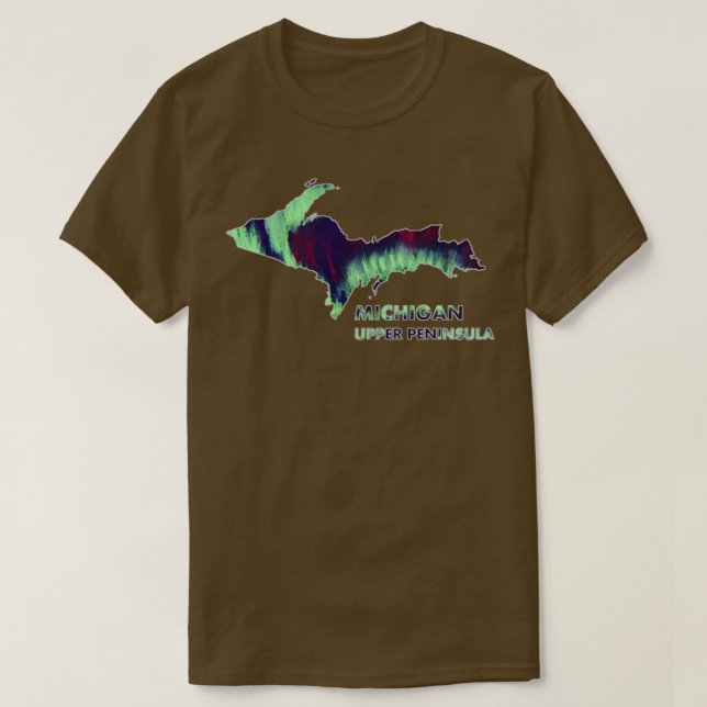 T-shirt Michigan UP Aurores Boréales (Design devant)